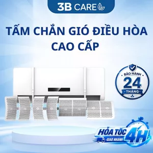 Tấm chắn gió điều hòa H26 lọc không khí với 8 mảnh than hoạt tính xoay 270 độ, chắn gió máy lạnh ABS cao cấp