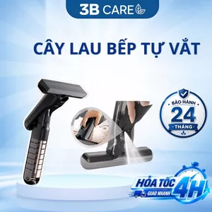 Cây lau bếp tự vắt mini 3BCare L23 công nghệ phun sương làm sạch gấp 3 lần, cây lau tự vắt mini xốp bọt biển cao cấp