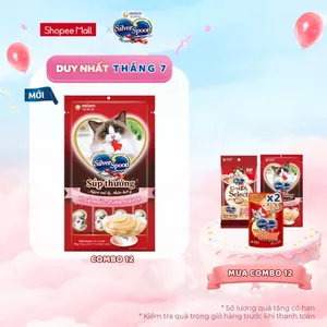 48 Thanh Súp thưởng Silver Spoon cho mèo (14g/thanh) - 6 Vị Thơm Ngon