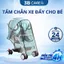 Áo mưa xe đẩy cho bé Achita M92 chống mưa gió, bọc xe đẩy cho bé chuyên dụng ngăn bụi bẩm mưa bắn