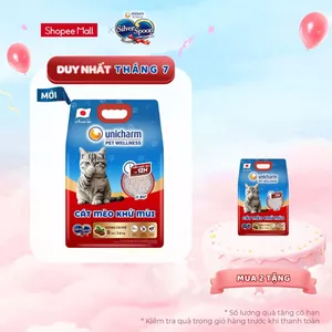 Cát mèo khử mùi Silver Spoon Unicharm Pet Wellness, hương cà phê/hương chanh 8 Lbs (3.6 kg)