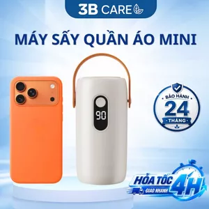 Máy sấy quần áo mini 3BCARE S13 - Công nghệ sấy PTC 360°, diệt khuẩn an toàn, bảo hành 12 tháng