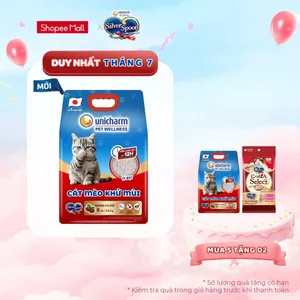 Combo 5 Cát mèo khử mùi Silver Spoon Unicharm Pet Wellness, hương cà phê/hương chanh/hương nhài 8 Lbs (3.6 kgx5)