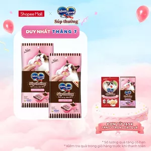 Combo 2 Súp Thưởng Silver Spoon Dạng Thìa Cho Mèo Vị Cá Ngừ/Vị Cá Ngừ Vằn/Vị Thịt Gà/ Hải Sản/Cá Hồi (40g/gói)