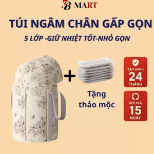Túi ngân chân 3BMART gấp gọn tiện lợi, chịu nhiệt cao giúp giữ ấm lâu hơn, tặng kèm thảo dược
