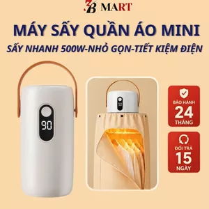 Máy sấy quần áo mini 3BMart S13 hẹn giờ tự động công nghệ sấy PTC 360 độ bảo hành 12 tháng