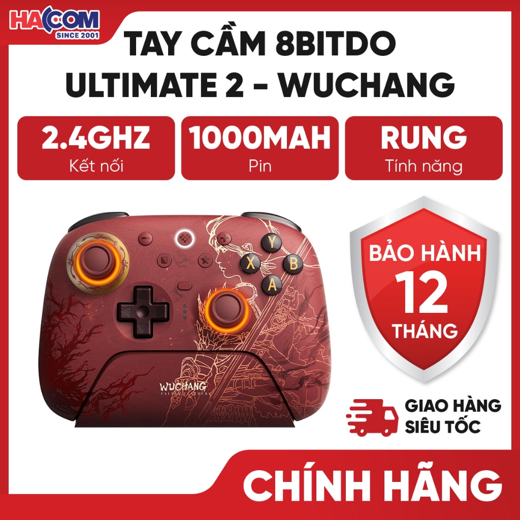 Tay Cầm Chơi Game 8BitDo Ultimate 2 Wireless/Bluetooth Controller và Dock Sạc – BH 12 Tháng HACOM PC