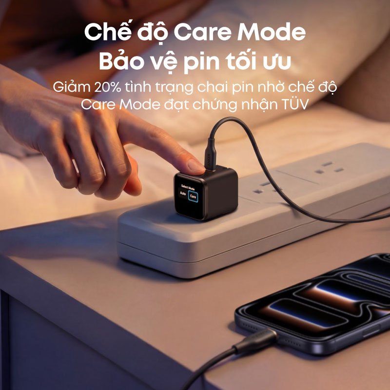 Củ Sạc Anker Nano 1C 45W | Màn Hình LED | Chân gập 180° | Sạc iPhone 15/16/17, Samsung, iPad - A121D | BH 18 tháng | BigBuy360 - bigbuy360.vn