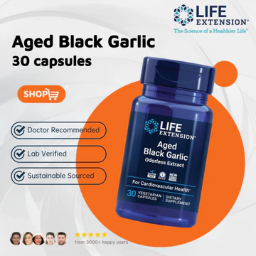 Viên nang tỏi đen lên men Life Extension hỗ trợ duy trì huyết áp khỏe mạnh (30 viên)