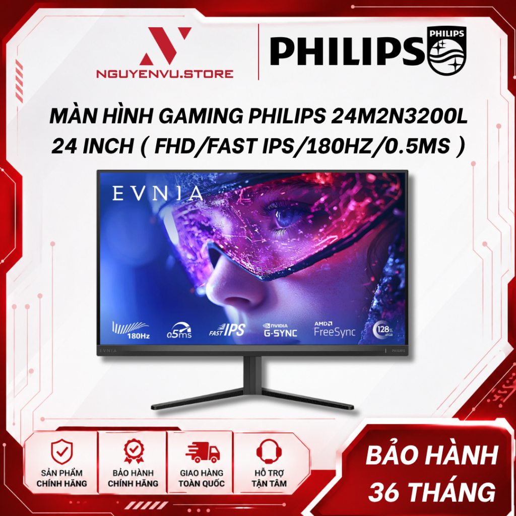 Màn hình Gaming Philips 24M2N3200L 24 inch ( FHD/Fast IPS/180Hz/0.5ms ) - Hàng Chính Hãng | BigBuy360 - bigbuy360.vn