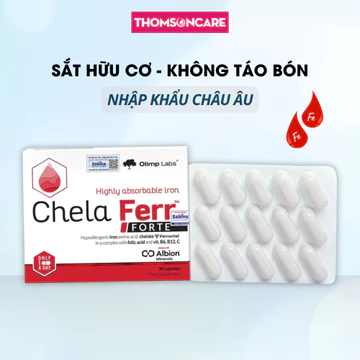 Sắt cho bà bầu Chela Ferr Forte bổ sung sắt cho mẹ bầu - bổ máu từ sắt hữu cơ, Acid Folic, sắt sau sinh cho mẹ