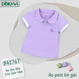 Áo Polo Cộc Tay Cổ Đức Bé Trai, Áo Cổ Sen Bé Gái Thời Trang Dokma DA2767 DA2841 DA2939
