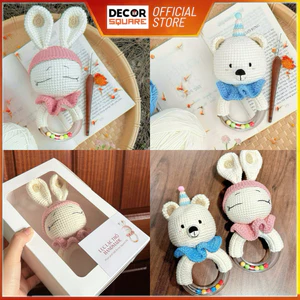 Đồ Chơi Lục Lạc Decor Square – Cầm Tay Cao Cấp, Phát Triển Giác Quan | Quà tặng đầy tháng