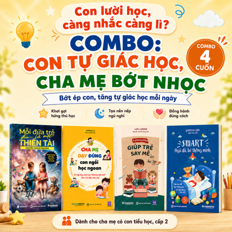 Sách - Con Tự Giác Học – Cha Mẹ Bớt Nhọc | Đồng Hành Cùng Con Xây Dựng Thói Quen Học Tập Chủ Động