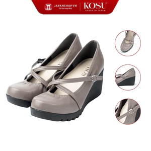 Giày da nữ cao cấp đế xuồng KOSU cao 7cm dáng sang, mang nhẹ K-23608 chính hãng Nhật Bản