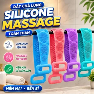 Dây Tắm Chà Lưng 2 mặt Bằng Silicone mẫu mới