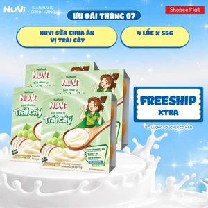 Combo 4 Lốc NuVi Sữa Chua Ăn Vị Trái Cây 55g/hộp