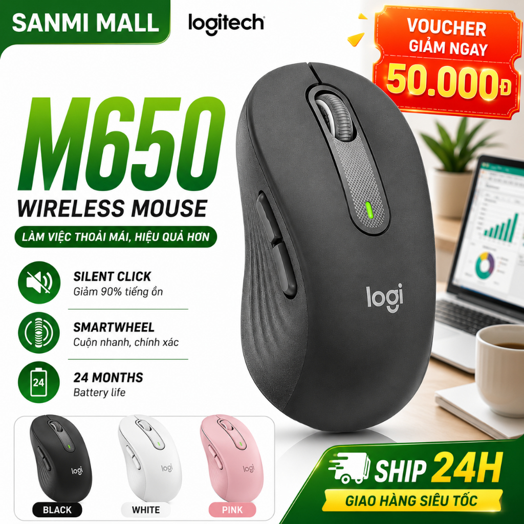 Logitech m650 - Giá Tốt, Sale Tháng 07, Ship 0 Đồng | Shopee Việt Nam