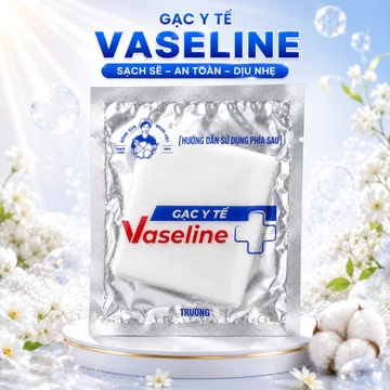 Gạc Y Tế Vaseline Bông Bạch Tuyết Chính Hãng - Gạc Vô Trùng Chống Dính, Dịu Nhẹ Cho Vết Thương