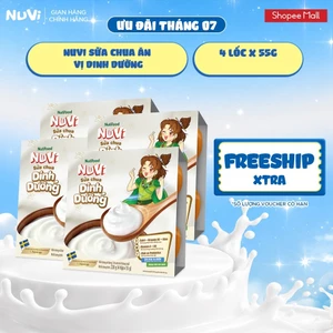 Combo 4 Lốc NuVi Sữa Chua Ăn Vị Dinh Dưỡng 55g/hộp