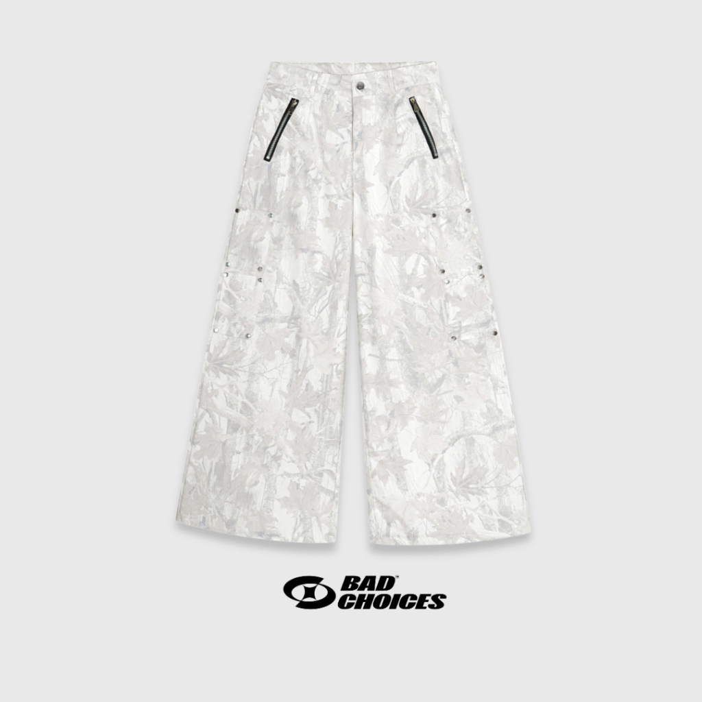 Bad Choices | Quần dài Kaki ống rộng hoạ tiết Realtree StreetStyle