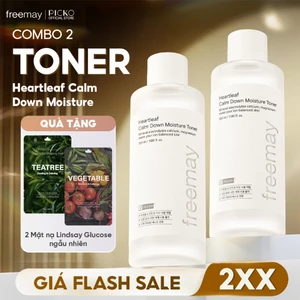 Combo 2 Toner Freemay Thuần Chay Heartleaf Calm Down Moisture - Dưỡng Ẩm Da, Làm Diu Da 350ml