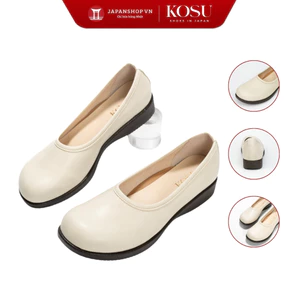 Giày da nữ Oblique Toe KOSU K-23130 cao 2,5cm, siêu nhẹ, chống thấm nước, trơn trượt chính hãng