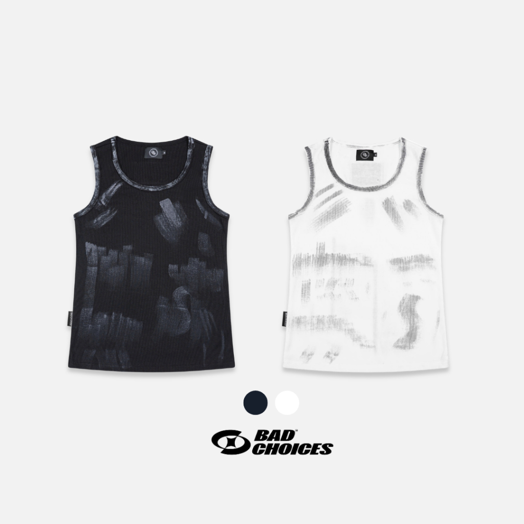 Bad Choices | Áo tanktop WASH chất thun gân form BODY Fit