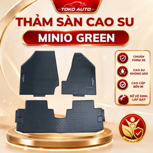 Thảm lót sàn cao su xe Vinfast Minio Green - Vừa khít form xe, không mùi, chống nước dễ vệ sinh