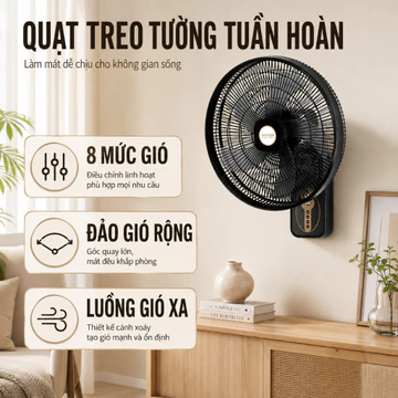 Quạt treo tường, quạt tường, quạt thông gió treo tường, quạt điện treo tường, quạt treo tường cho phòng ngủ