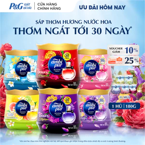 Sáp Thơm AMBI PUR Hương Thơm Thư Giãn 180G - Sáp Thơm Phòng Ngủ, Nhà Vệ Sinh, Phòng Khách, Bếp