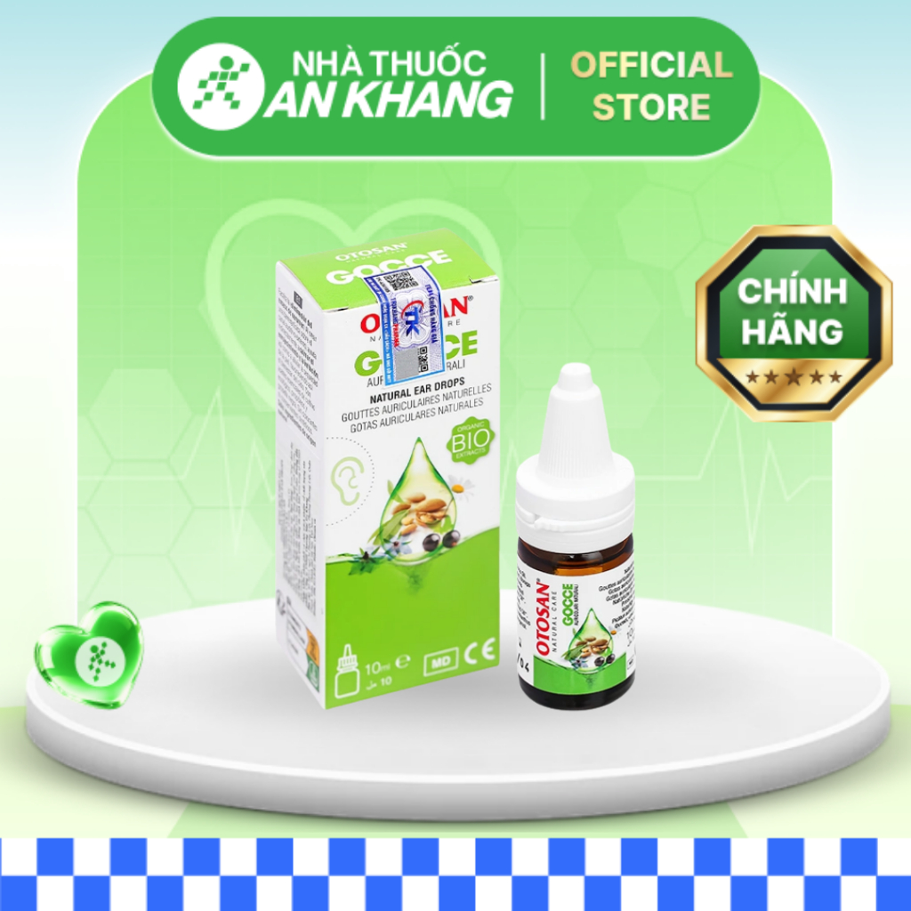 Dung dịch nhỏ tai Otosan giúp kháng khuẩn, chống viêm nhiễm trùng tai chai 10ml [Nhà Thuốc An Khang - Chính Hãng 100%]
