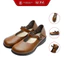 Giày da quai ngang mũi tròn K-23131 cao 2,5cm cao cấp siêu nhẹ, kháng khuẩn khử mùi made in Japan