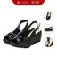 Sandal đế xuồng KOSU hoa trà cao 8cm, sandan Nhật siêu êm chống thấm nước, trơn trượt K-24313 Nhật Bản