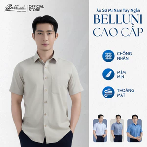 Áo Sơ Mi Nam Tay Ngắn Cao Cấp - Sơ Mi Nam Belluni Sợi Tre Kháng Khuẩn, Chống Nhăn - ABN.BPS.BE.317