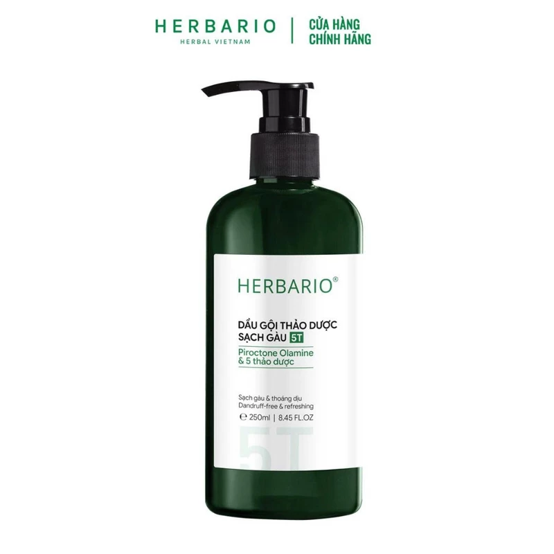 Dầu gội thảo dược sạch gàu 5T Herbario 250ml — ảnh 1