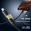 Cáp sạc nhanh đa năng 4 trong 1 240W tương thích với chuẩn IP 8-17 của Huawei làm từ silicon lỏng cao cấp