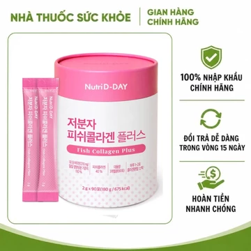 (Nhập Chính Hãng - Đủ VAT) Bột Uống Collagen Nutri D-Day Small Molecule Fish Collagen Plus Hàn Quốc