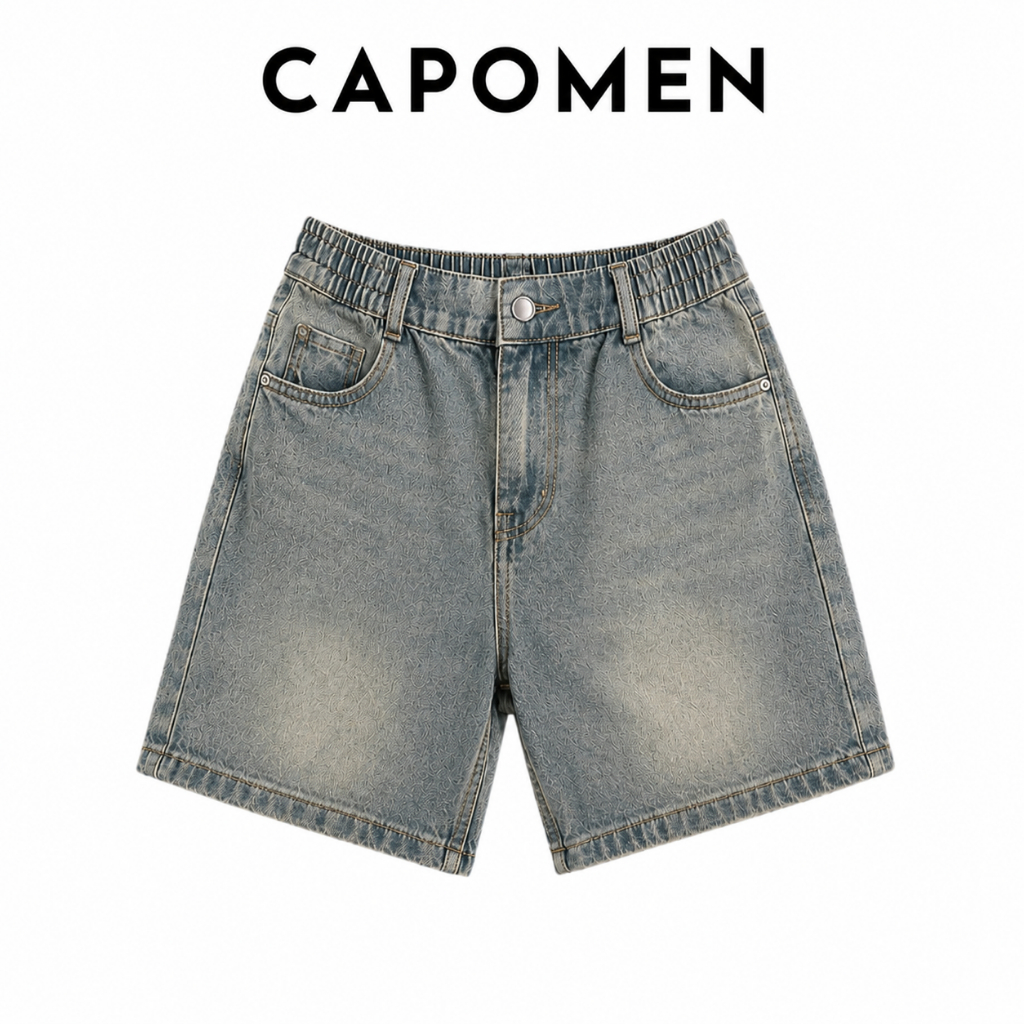 Quần short jean nam cạp khuy nửa chun co giãn thoải mái, thời trang năng động (JKC1) | BigBuy360 - bigbuy360.vn