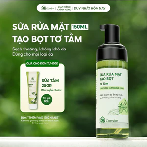 Sữa Rửa Mặt Tạo Bọt Tơ Tằm Dưỡng Ẩm Làm Sạch Sâu Cỏ Mềm 150ml