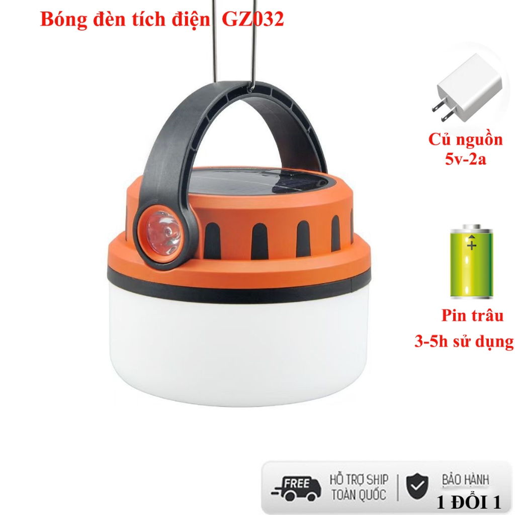 Đèn treo tích điện bóng đèn tích điện 4 chế độ sáng pin trâu dùng khi khẩn cấp GZ032