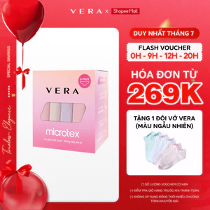 Combo 06 quần lót nữ mát mịn, co giãn thoải mái, kháng khuẩn VERA 6323 [Giao màu ngẫu nhiên]
