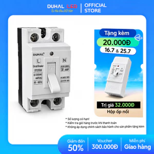 CB cóc Duhal 10A 15A 20A 30A 40A MCB, cầu dao điện tự động có đèn báo an toàn Duhal - S7D5