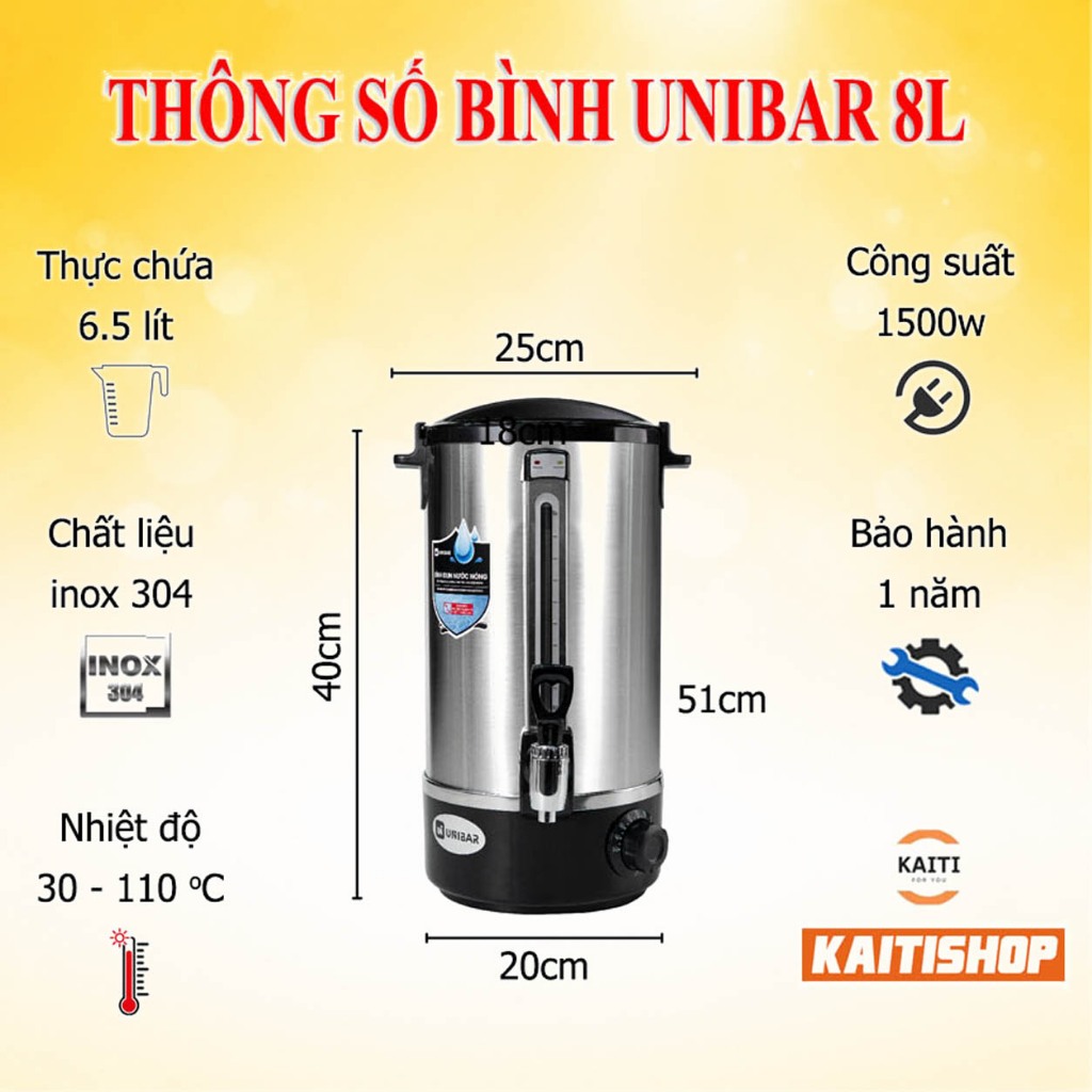 [Xuất được HD VAT] Bình Đun Nước Nóng Milate Unibar 8L -  10L - 12L - 16L - 20L. Bảo Hành 12 Tháng | BigBuy360 - bigbuy360.vn