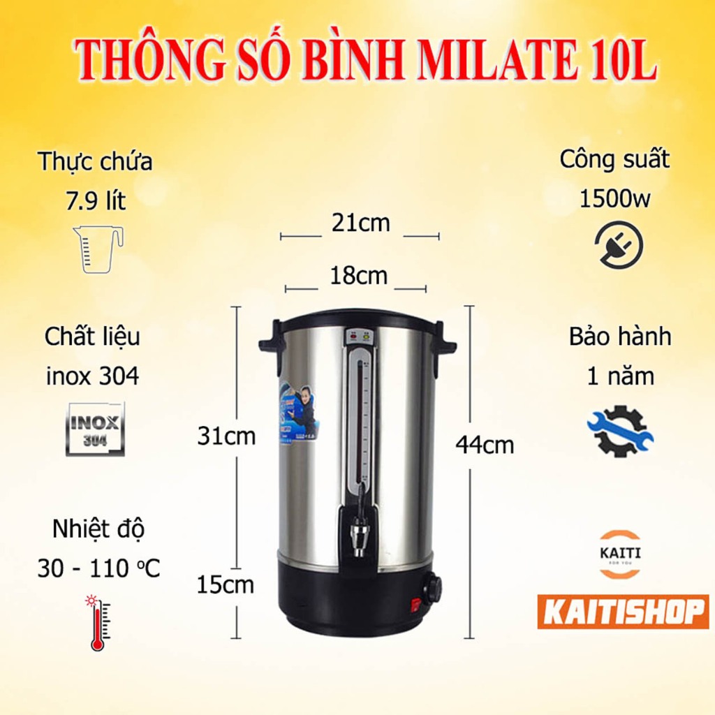 [Xuất được HD VAT] Bình Đun Nước Nóng Milate Unibar 8L -  10L - 12L - 16L - 20L. Bảo Hành 12 Tháng | BigBuy360 - bigbuy360.vn