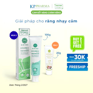 Kem Đánh Răng AimThai Thảo Dược – Organic 16 Chiết Xuất – Dịu Ê Buốt & Giữ Khoang Miệng Thoải Mái