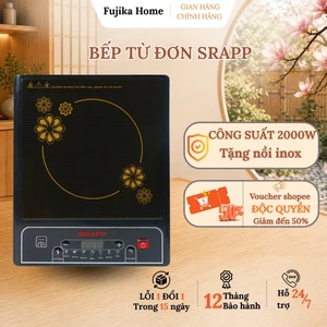 Bếp từ đơn SRAPP công suất 2000W tặng kèm nồi inox, bếp từ siêu tiết kiệm điện bảo hành 12 Tháng
