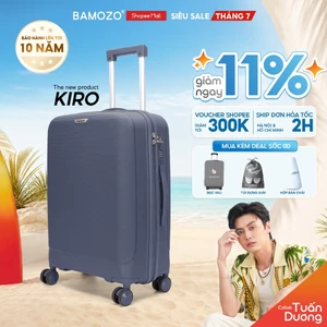 Vali Du Lịch Bamozo Kiro Size 20/24/28 Nhựa PP Cao Cấp Chống Vỡ, Khoá Kéo Chống Rạch_Kiro