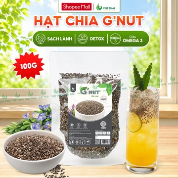 Hạt Chia 100G G'Nut Chính Hãng 100% - Hạt Chia Đen Ăn Kiêng Detox Giải Nhiệt Việt Thái Organic