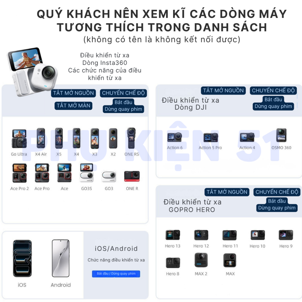 Remote aMagisn đa năng kết nối Gopro Insta360 DJI điều khiển từ xa | BigBuy360 - bigbuy360.vn